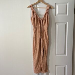 Abercrombie & Fitch Rust patterned midi dress